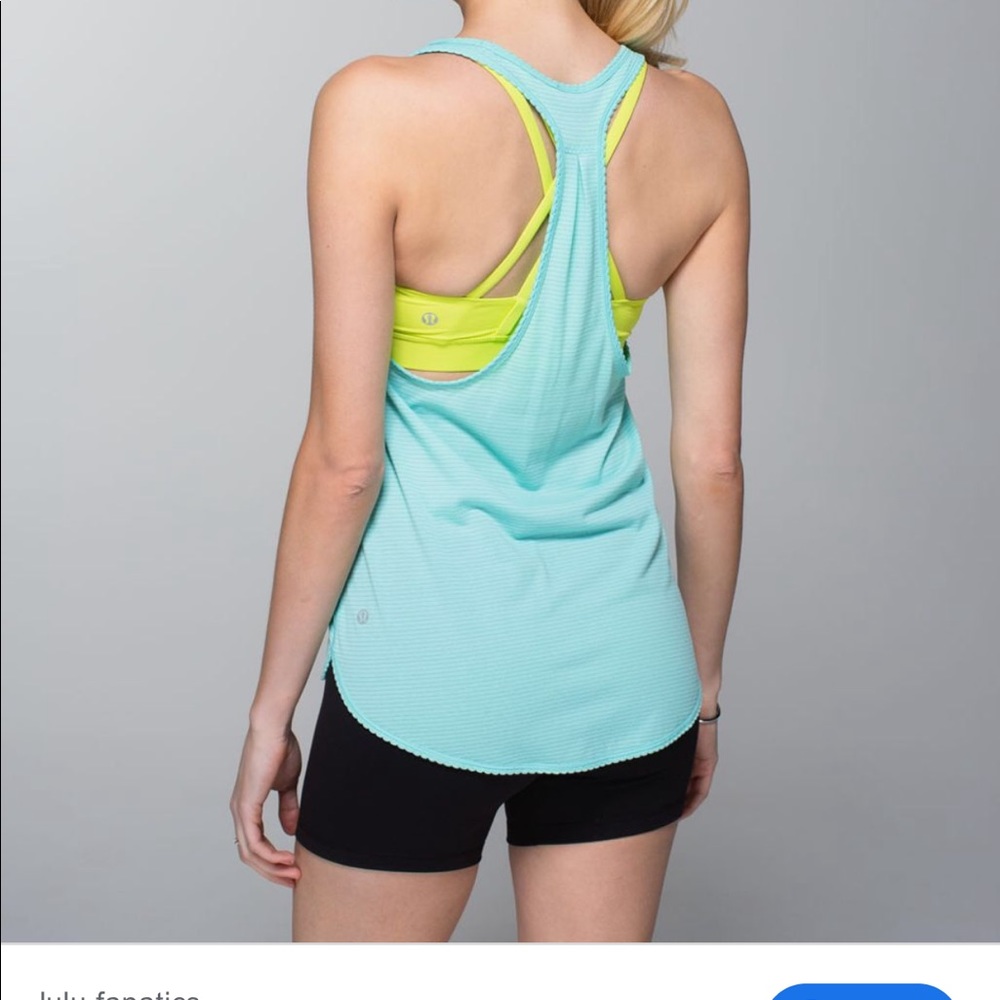 Lululemon 105 f singlet size 2 blue